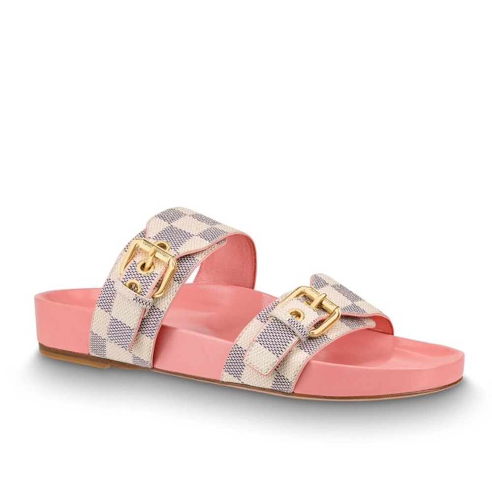 Louis Vuitton bom dia damier azur sandals